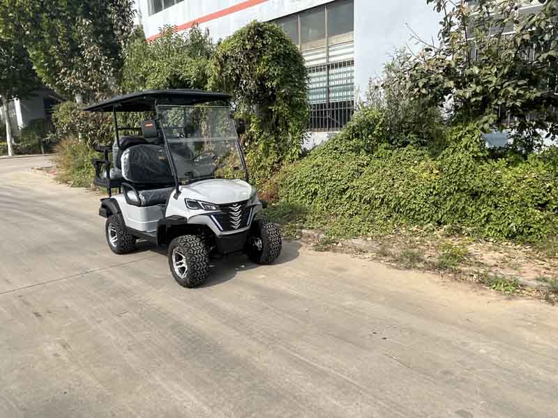 White Electric Golf Cart