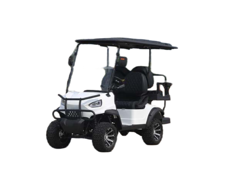 รถกอล์ฟไฟฟ้าสีขาว