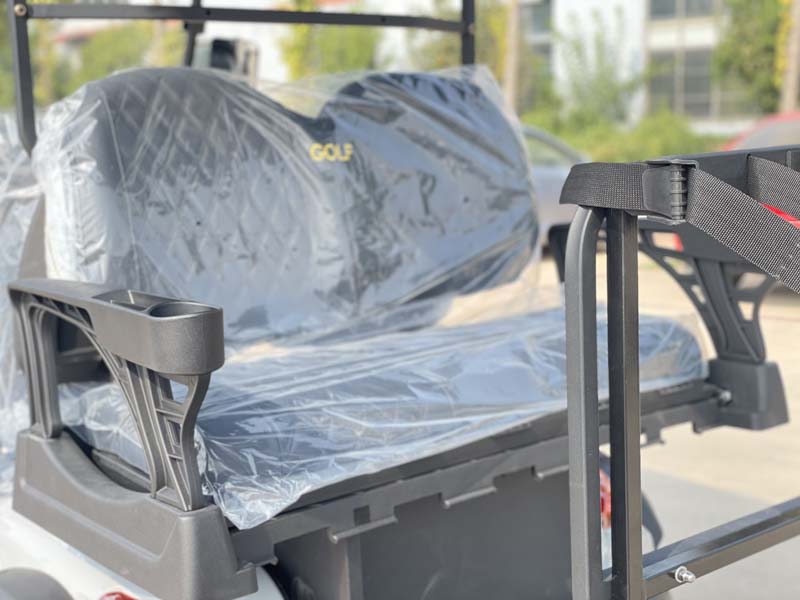 Gray Battery acated Golf Cart