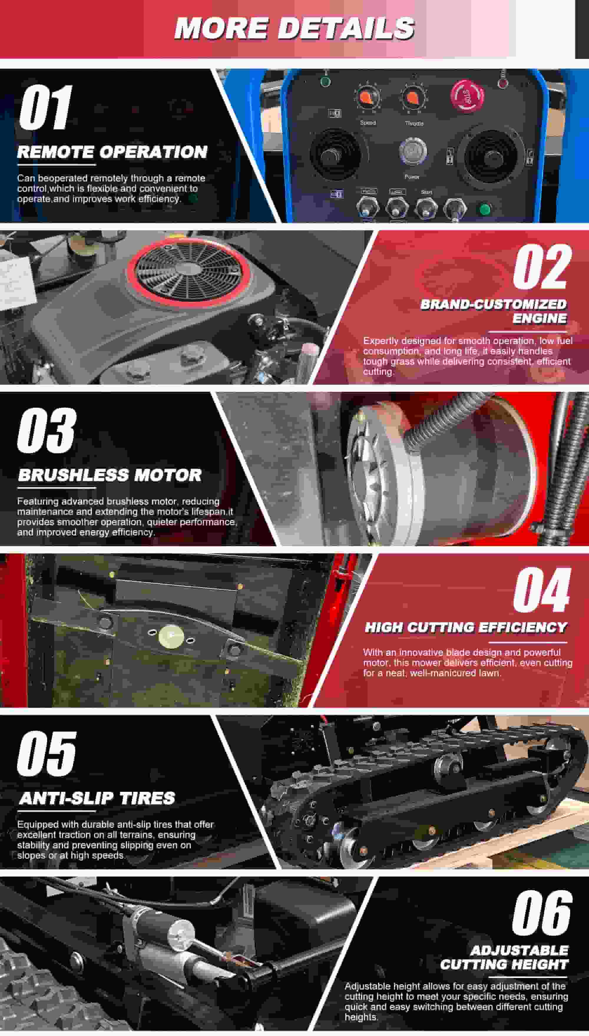 Tondeuse à gazon télécommandée à essence Tondeuse à gazon télécommandée à essence