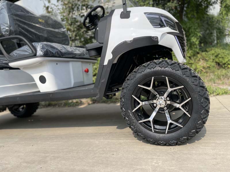 White Electric Golf Cart