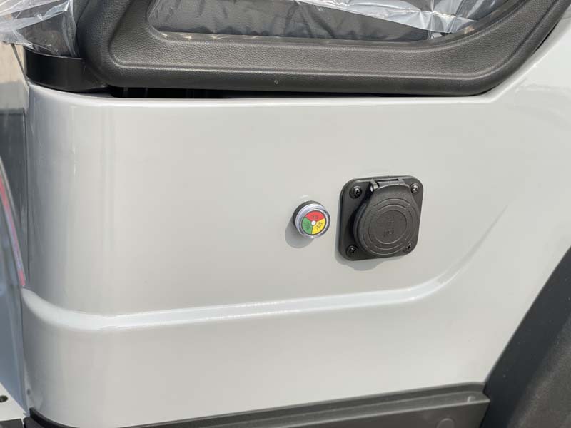 Gray Battery acated Golf Cart