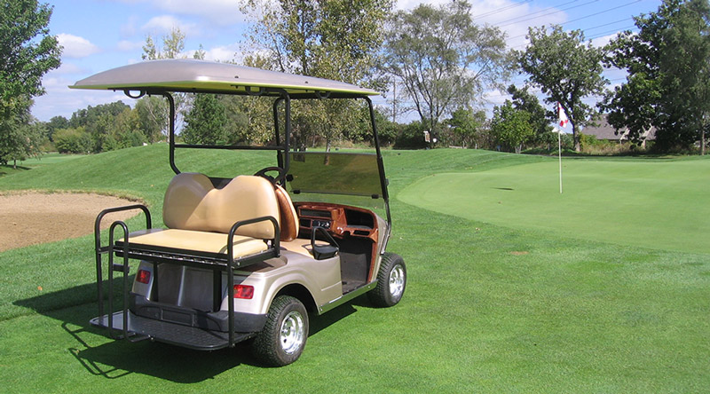 تطبيق عربة الجولف كيفان على ملعب الجولف. The Application of Qifan Golf Cart on Golf Course.