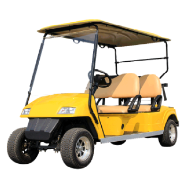 Yellow Electric Golf Cart