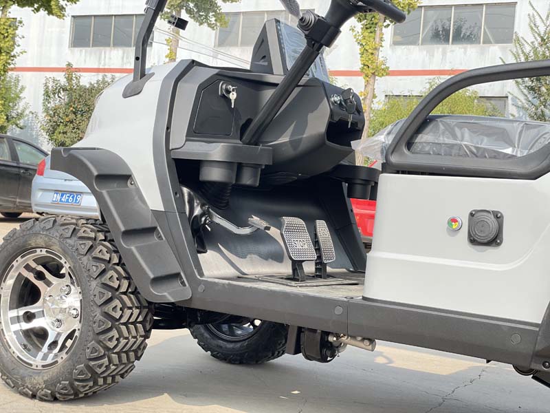 Gray Electric golf cart